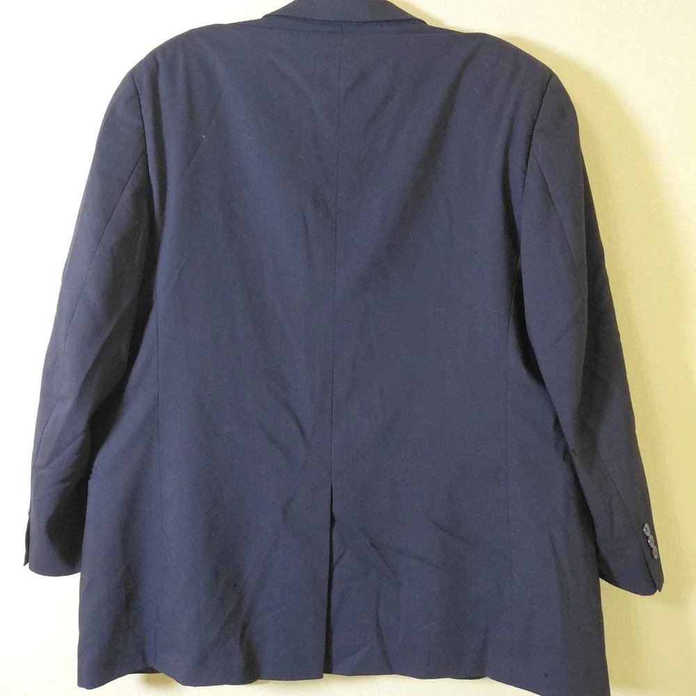 Jos A Bank Mens 43R‎ Blue Wool Fully Lined Suit Jacket Sport Coat Blazer